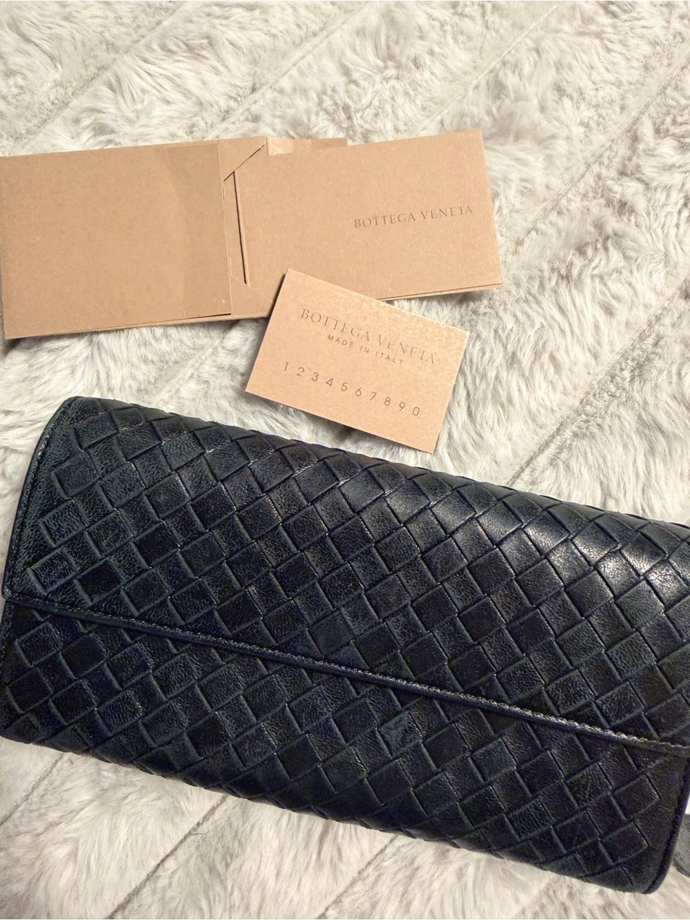 Bottega Veneta Black Intrecciato Woven Leather Wallet - Picture 10 of 11